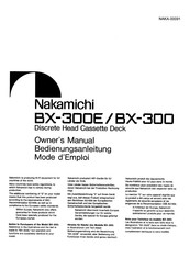 Nakamichi BX-300 Bedienungsanleitung