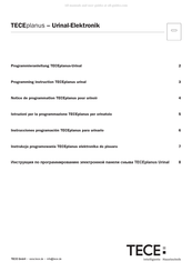 TECE TECEplanus Programmieranleitung