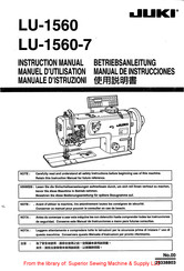 JUKI LU-1560-7 Betriebsanleitung