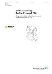 Endress+Hauser Proline Promag P 300 Betriebsanleitung