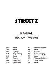Streetz TWS-0008 Bedienungsanleitung