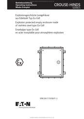 Eaton CROUSE-HINDS Ex-Cell Serie Betriebsanleitung