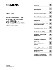Siemens SIMATIC NET SCALANCE W780 Projektierungshandbuch