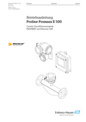 Endress+Hauser Proline Promass E 500 Betriebsanleitung