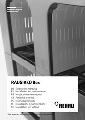 Rehau RAUSIKKO BOX Einbau Und Wartung