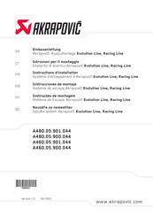 Akrapovic Racing Line Einbauanleitung
