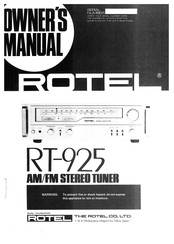 Rotel RT-925 Bedienungsanleitung