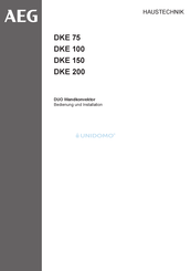 AEG DKE 150 Bedienung Und Installation