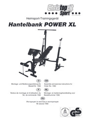 Christopeit Sport Hantelbank POWER XL Montage- Und Bedienungsanleitung