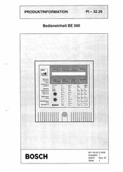 Bosch BE 500 Produktinformation