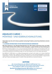 Barthelme AQUALUC C:URVE Montage- Und Gebrauchsanleitung