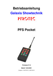 GALAXIS SHOWTECHNIK PYROTEC PFS Pocket Betriebsanleitung
