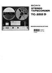 Sony TC-252 D Bedienungsanleitung