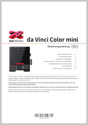 XYZ Printing da Vinci Color mini Bedienungsanleitung