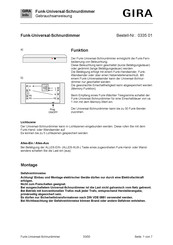 Gira 0335 01 Gebrauchsanweisung
