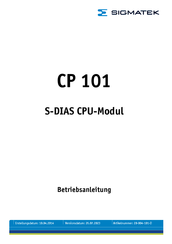 Sigmatek CP 101 Betriebsanleitung