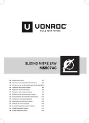 VONROC MS507AC Bersetzung Der Originalbetriebsanleitung