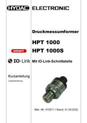 HYDAC ELECTRONIC HPT 1000S Kurzanleitung