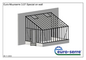 Euro-Serre Euro-Muurserre 3,07 Special on wall Bedienungsanleitung