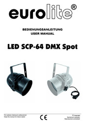 EuroLite LED SCP-64 DMX Spot Bedienungsanleitung