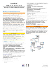 Garmin REACTOR 40 KICKER Installationsanweisungen