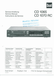 Dual CD 1065 Serviceanleitung