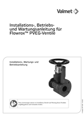 Valmet Flowrox PVEG Installations-, Betriebs- Und Wartungsanleitung