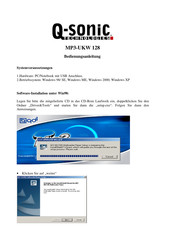 Q-Sonic MP3-UKW 128 Bedienungsanleitung