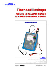 Metrix OX 6202-II Bedienungsanleitung