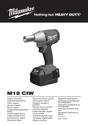 Milwaukee M18 CIW Originalbetriebsanleitung