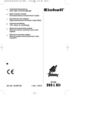 EINHELL RT-SM 305 L Originalbetriebsanleitung
