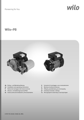 Wilo PB-201EA Einbau- Und Betriebsanleitung