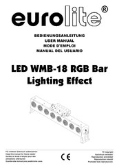 Eurolite LED WMB-18 RGB Bar Bedienungsanleitung