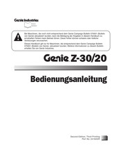 Genie Z-30/20 Bedienungsanleitung