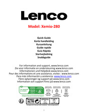 Lenco Xemio-280 Kurzanleitung