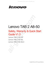 Lenovo TAB 2 A8-50L Bedienungsanleitung