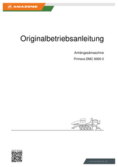 Amazone Primera DMC 6000-2 Originalbetriebsanleitung