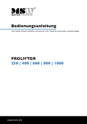 MSW Motor Technics PROLIFTOR 600 Bedienungsanleitung