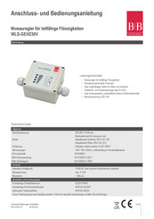B+B Sensors WLS-GEH230V Anschluss- Und Bedienungsanleitung