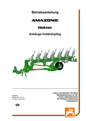 Amazone Hektor Betriebsanleitung