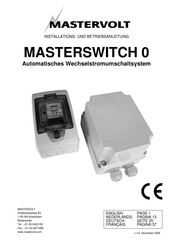 Mastervolt MASTERSWITCH 0 Installation Und Betriebsanleitung