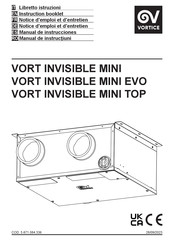 Vortice VORT INVISIBLE MINI Bedienungsanleitung