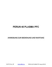 Alfa In PERUN 40 PLASMA PFC Bedienungsanleitung