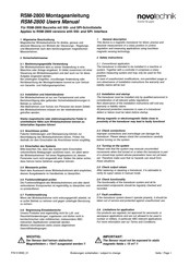 Novotechnik RSM-2800 Montageanleitung