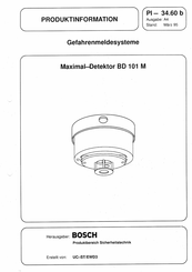 Bosch BD 101 M Produktinformation