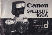 Canon SPEEDLITE 166A Bedienungsanleitung