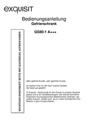exquisit GS80-1 A+++ Bedienungsanleitung