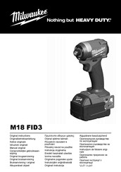 Milwaukee M18 FID3 Originalbetriebsanleitung