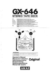 Akai GX-646 Bedienungsanleitung
