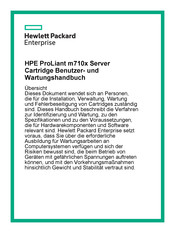 HP HPE ProLiant m710x Serie Bedienungsanleitung